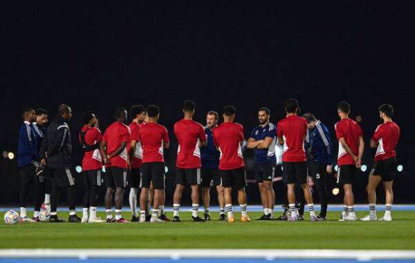 من مران المنتخب الإماراتي