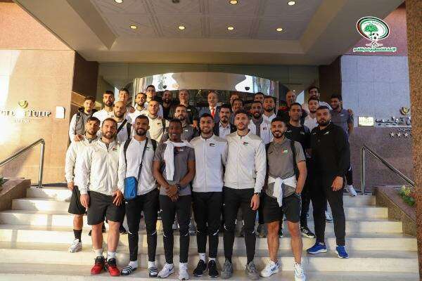 من تدرييات المنتخب الفلسطيني في البحرين