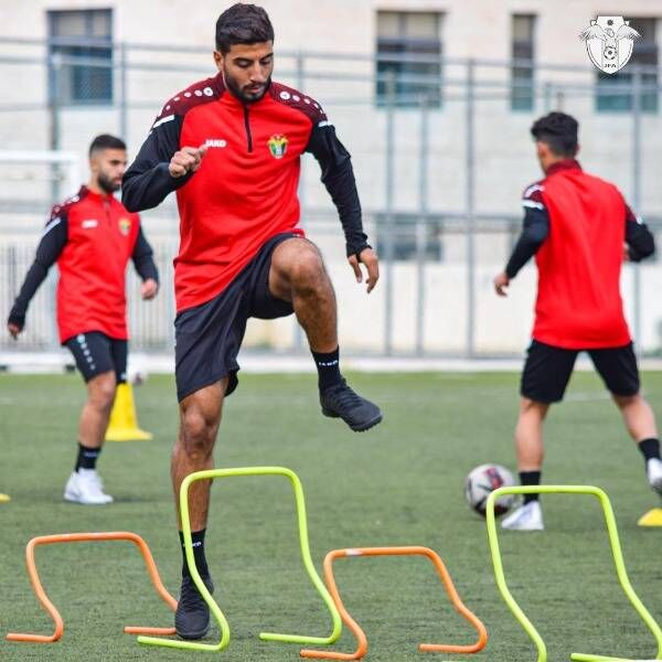 من التدريب الأخير لمنتخب الأردن