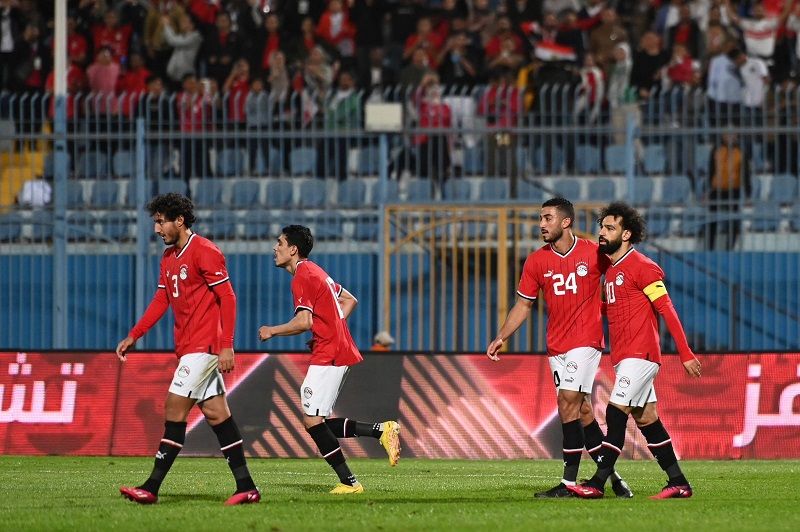 فرحة لاعبي منتخب مصر