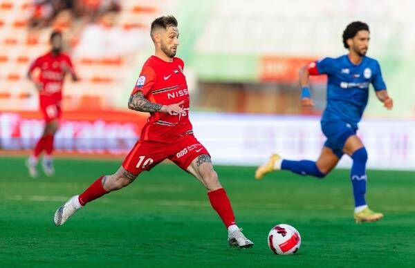 من مباراة سابقة بين النصر وشباب الأهلي