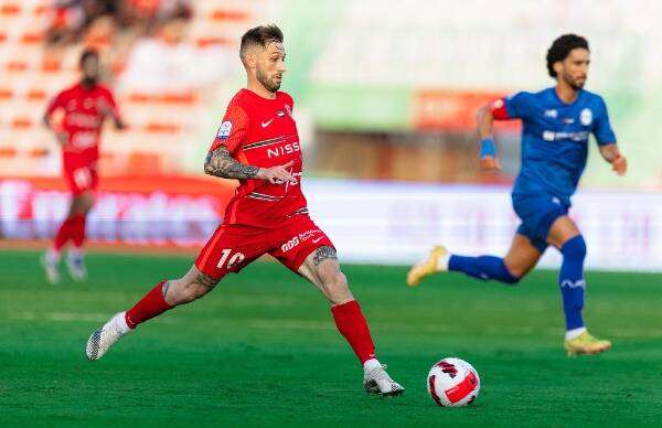 من مباراة سابقة بين النصر وشباب الأهلي