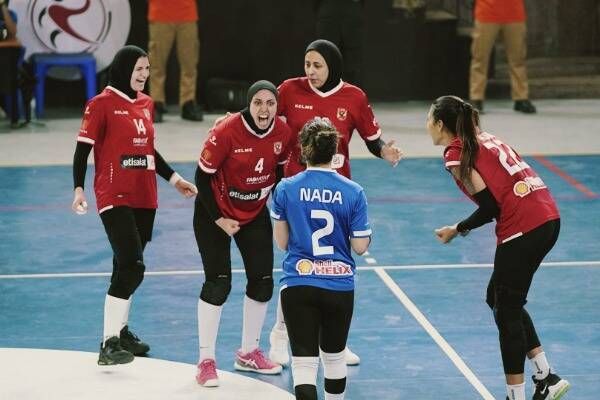 فرحة لاعبات الأهلي