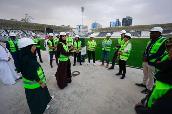 من الجولة التفقدية لوفد الاتحاد الآسيوي