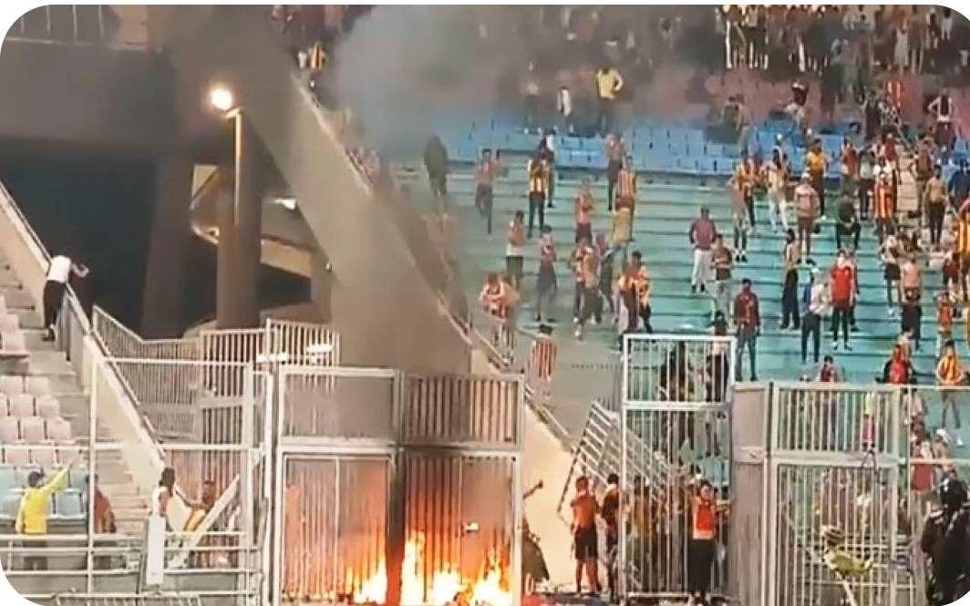 من أحداث الشغب في لقاء الترجي وشبيبة القبائل