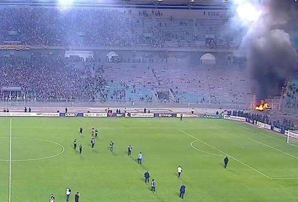 من أحداث الشغب في لقاء الترجي وشبيبة القبائل