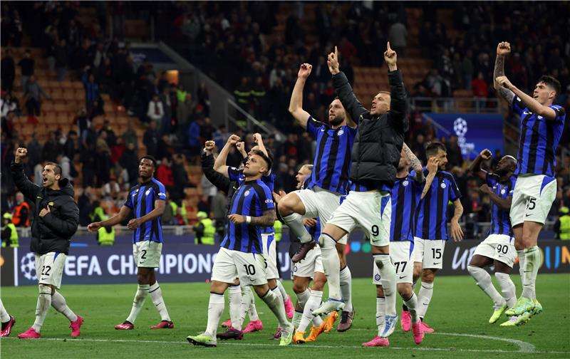 فرحة لاعبي إنتر