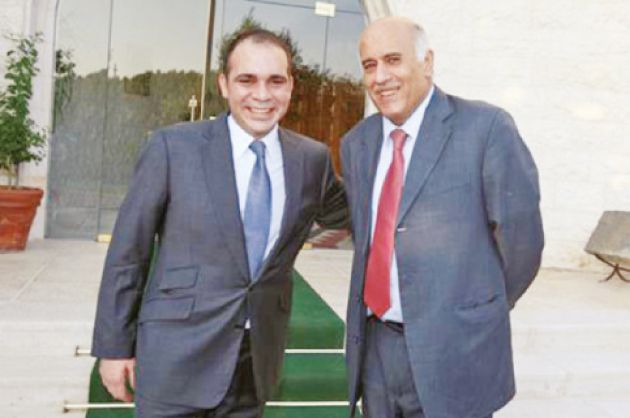 الأمير علي بن الحسين مع الفريق الرجوب