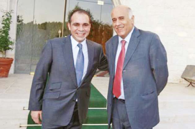 الأمير علي بن الحسين مع الفريق الرجوب