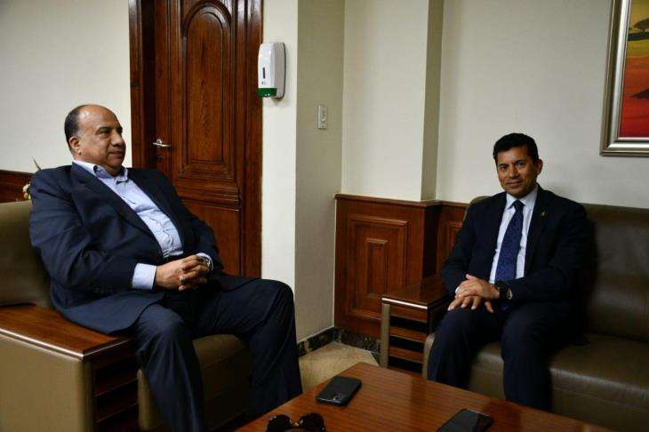 محمد مصيلحي مع وزير الرياضة