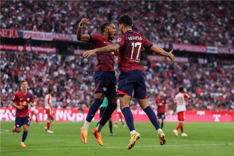 فرحة لاعبي لايبزيج