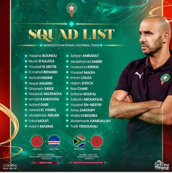 وليد الركراكي القائمة