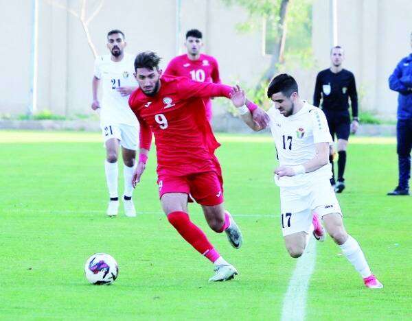 من لقاء الأولمبي الفلسطيني وشقيقه الأردني