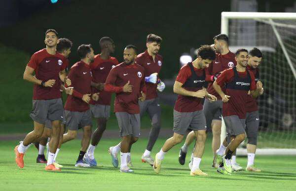 من مران المنتخب القطري