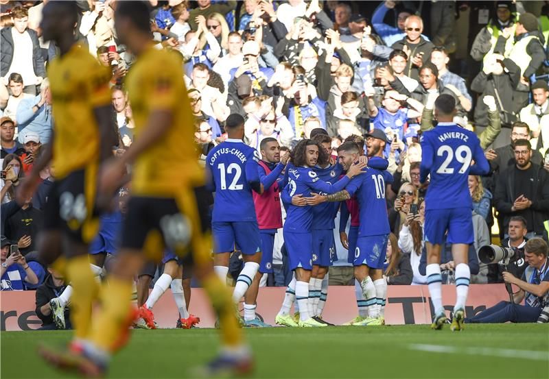 هافيرتز مع لاعبي تشيلسي