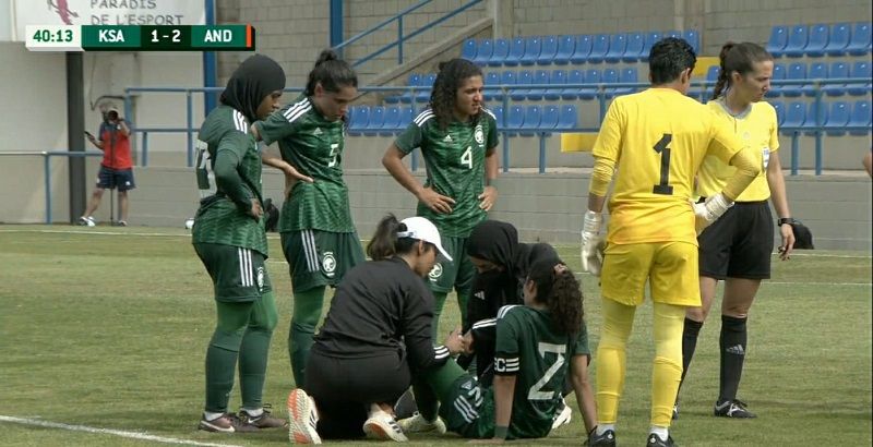 لاعبات السعودية في ودية أندورا