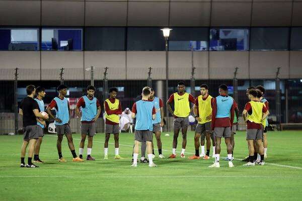 من مران المنتخب القطري