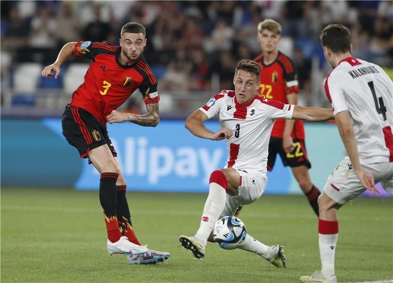 من مباراة جورجيا وبلجيكا