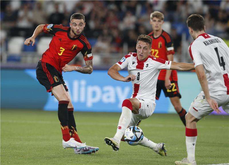 من مباراة جورجيا وبلجيكا