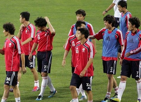 جانب من تدريبات المنتخب الصيني