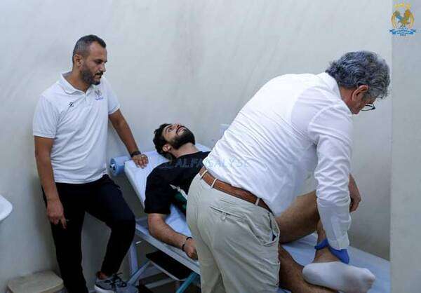 من الفحص الطبي - صورة رسمية من النادي