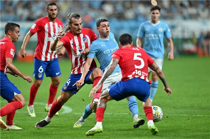 من مباراة أتلتيكو ومانشستر سيتي