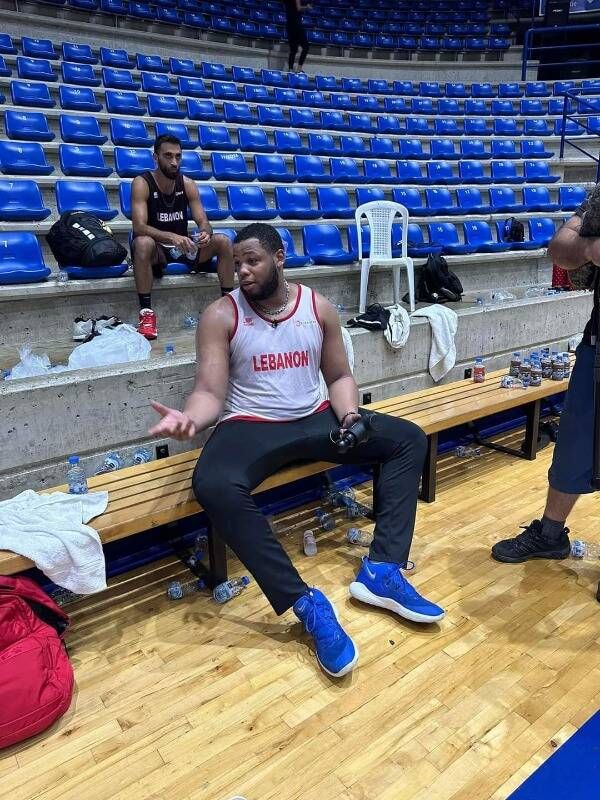 أوماري سبيلمان في تدريبات منتخب لبنان
