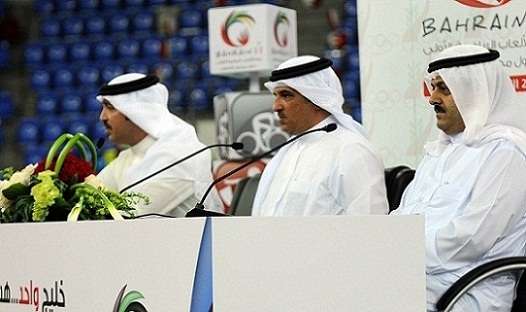 جانب من المؤتمر الصحافي الذي تم فيه تدشين الشعار و التعويذة  