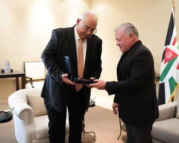 ملك الأردن ورئيس الاتحاد الدولي