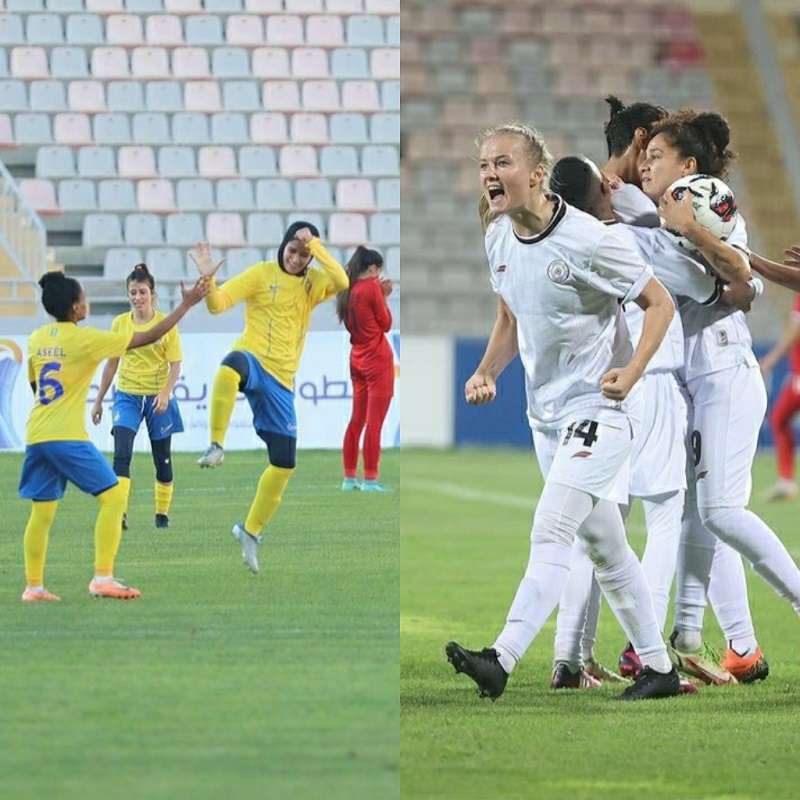 لاعبات الشباب والنصر السعودي