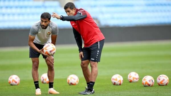 عموتة والتعمري خلال التدريب