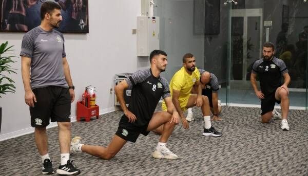 من استعدادات المنتخب الفلسطيني