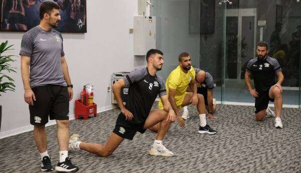 من استعدادات المنتخب الفلسطيني