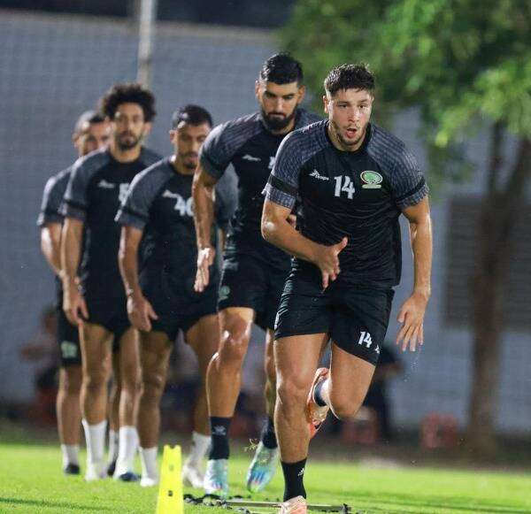 من استعدادات المنتخب الفلسطيني