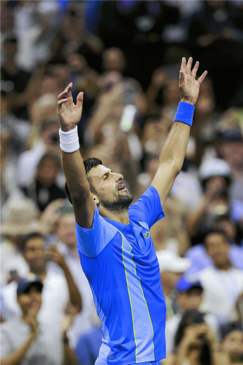 من احتفال ديوكوفيتش