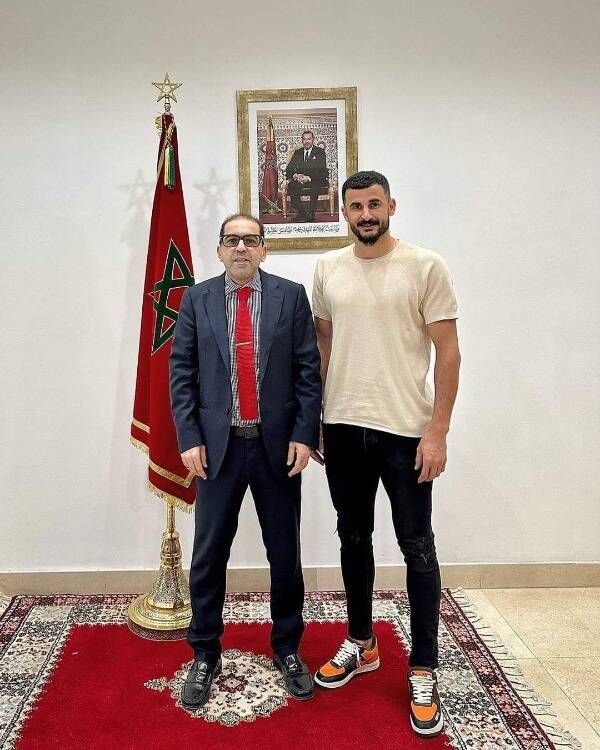 أيمن حسين والقائم بأعمال سفارة المغرب بالعراق