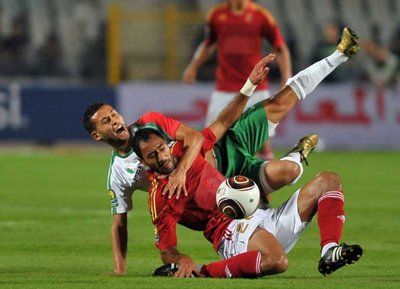 احدى مباريات فريق الأهلي في دوري ابطال افريقيا