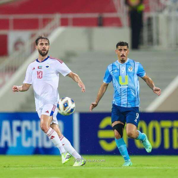 من مباراة الفيصلي والشارقة