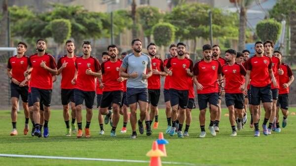 من تدريبات الأولمبي الأردني في مصر
