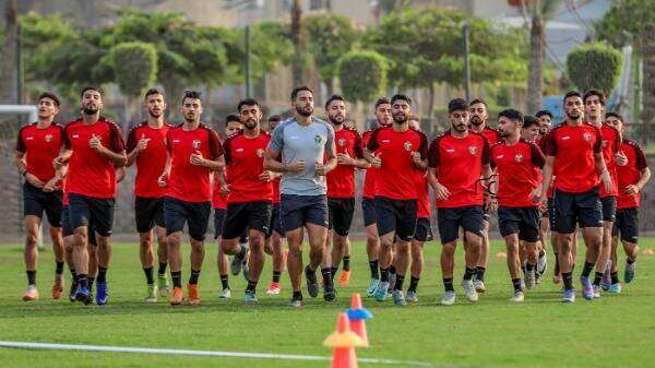 من تدريبات الأولمبي الأردني في مصر