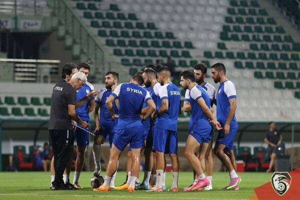 من تدريبات المنتخب السوري