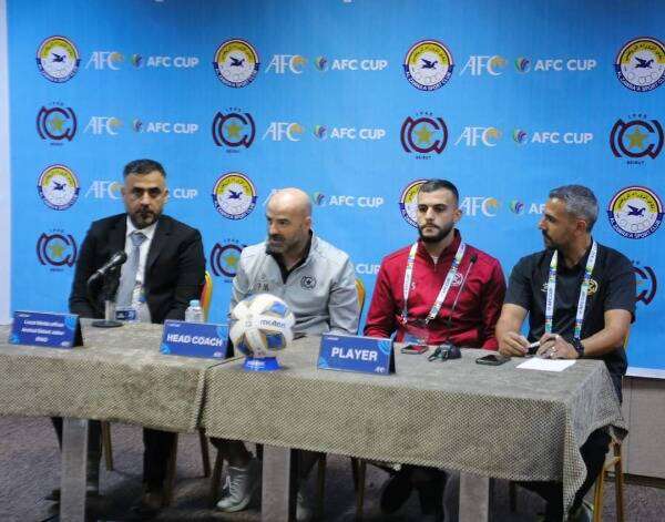 من المؤتمر الصحفي للمبارة