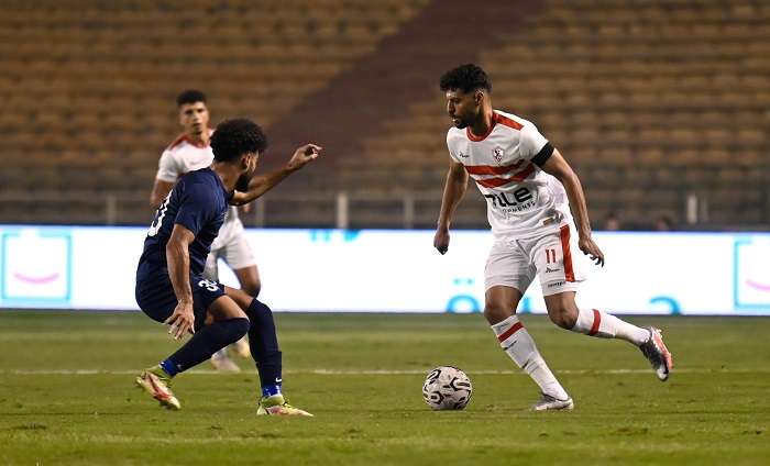 من مباراة الزمالك وإنبي