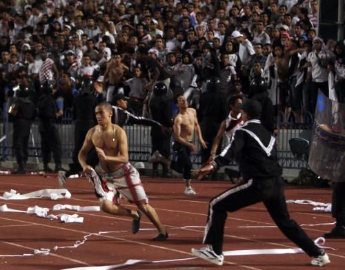 بعض اعمال الشغب من مباراة الأفريقي