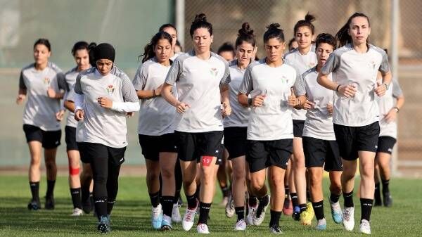 جانب من تدريبات منتخب الأردن