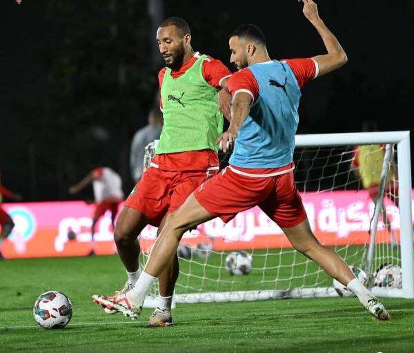 من تدريبات منتخب المغرب