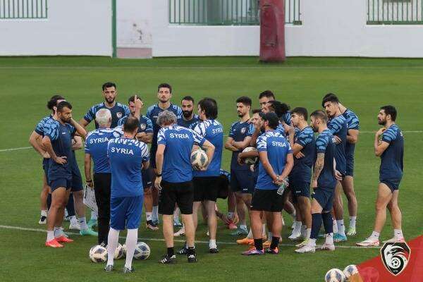 من تدريبات المنتخب السوري