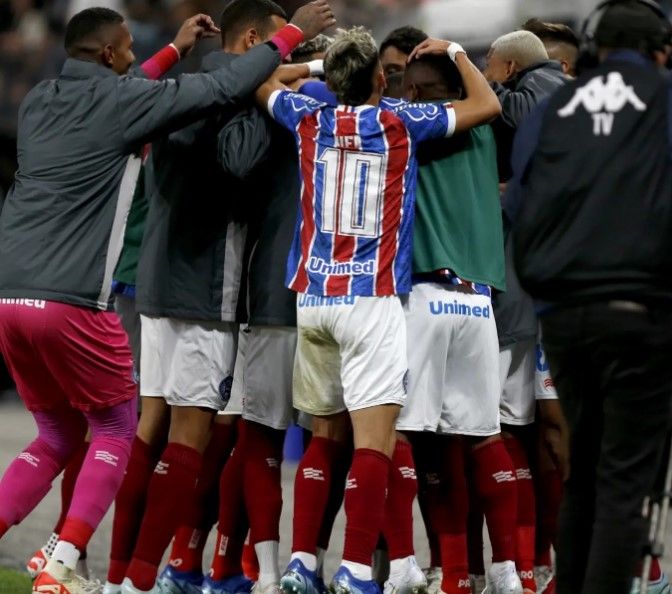 فرحة لاعبي باهيا