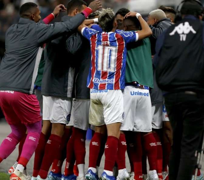 فرحة لاعبي باهيا