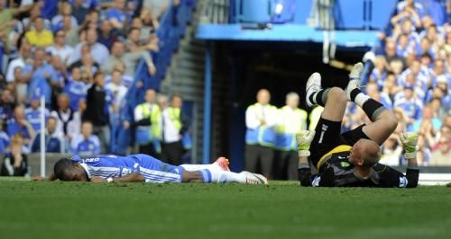 دروجبا على الأرض بعد الأصطدام